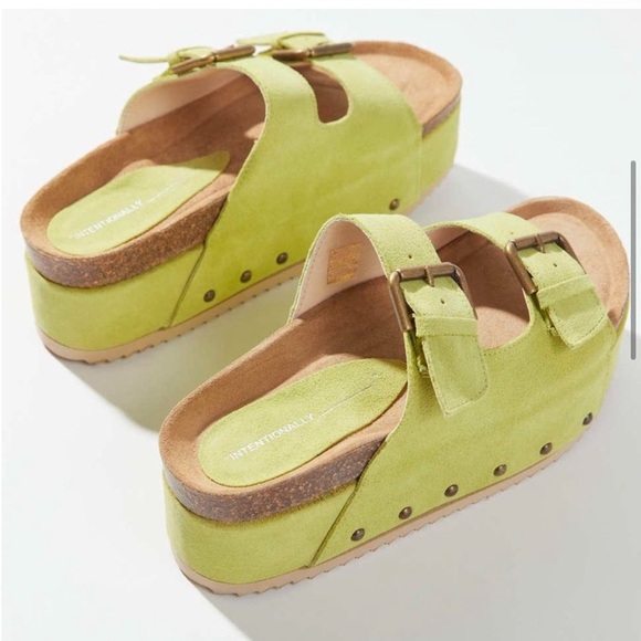 Free People x Intentionally Rule Breaker Flatform Sandals Size 7 NEW - Picture 2 of 12